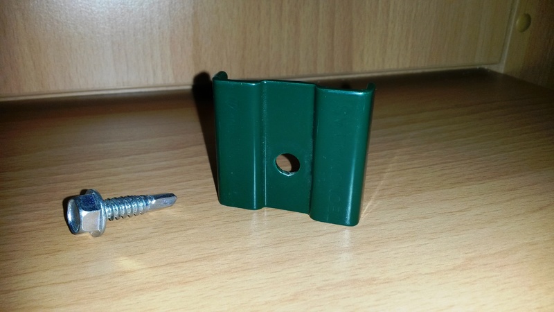 3D držač za četvrtasti stup - pocinčano + zelena