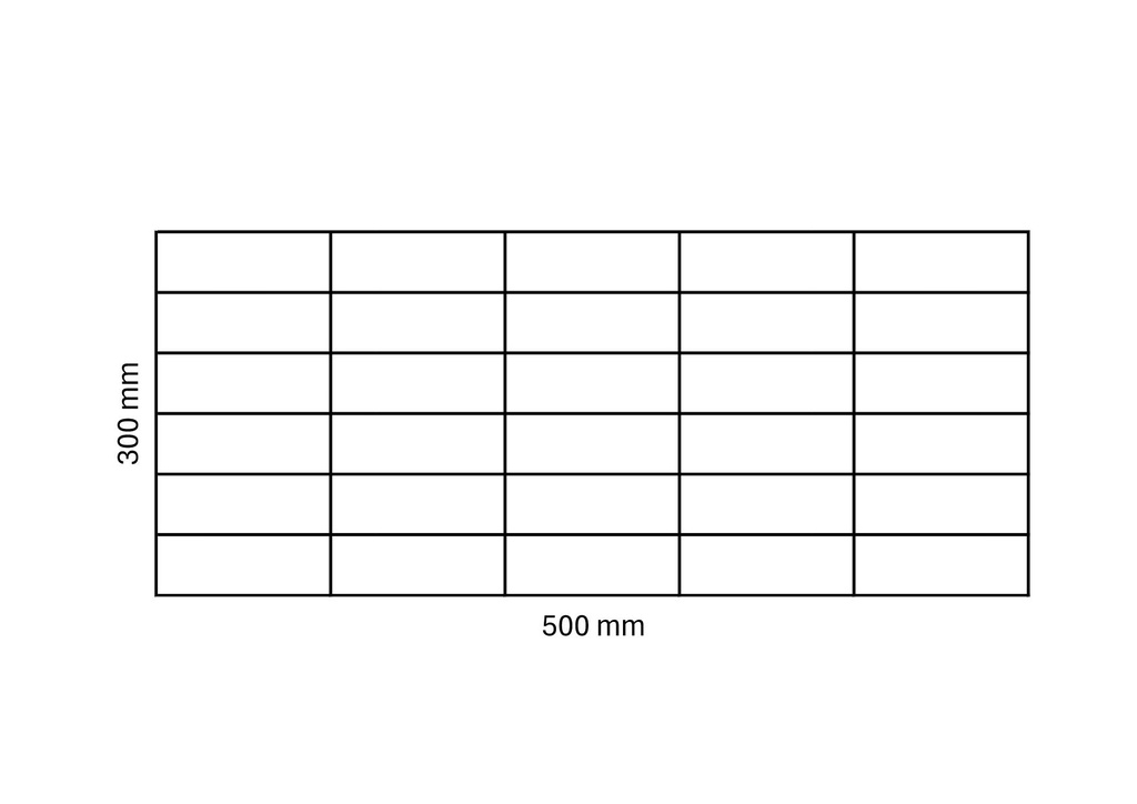 Gabionska mreža 500x300 mm, oko 100x50 mm