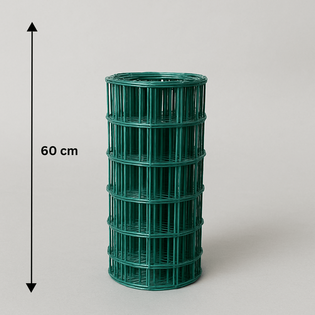 Zavarena plastificirana žica Metuje - zelena - visina 60 cm, oko 100*50 mm, rola 25 m
