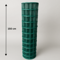Zavarena plastificirana žica Metuje - zelena - visina 150 cm, oka 100*75 mm, rola 25 m
