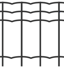 Zavarena plastificirana mreža Metuje - antracit - visina 180 cm, oko 100*50 mm, rola 25 m