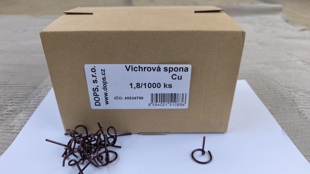 Vjetrovite kopče od bakra Cu